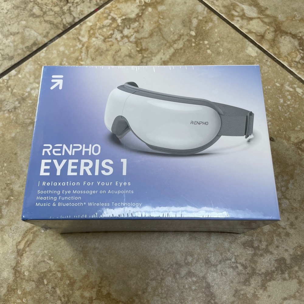 Renpho Eyeris 1 Eye Massager with Heat Bluetooth Music White RF-EM001 NEW